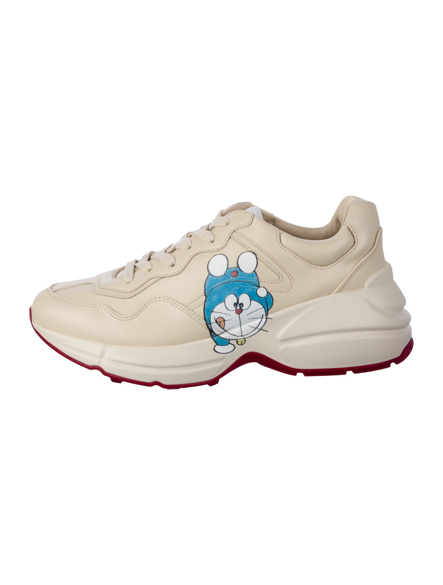 Gucci Leather Printed Chunky Sneakers