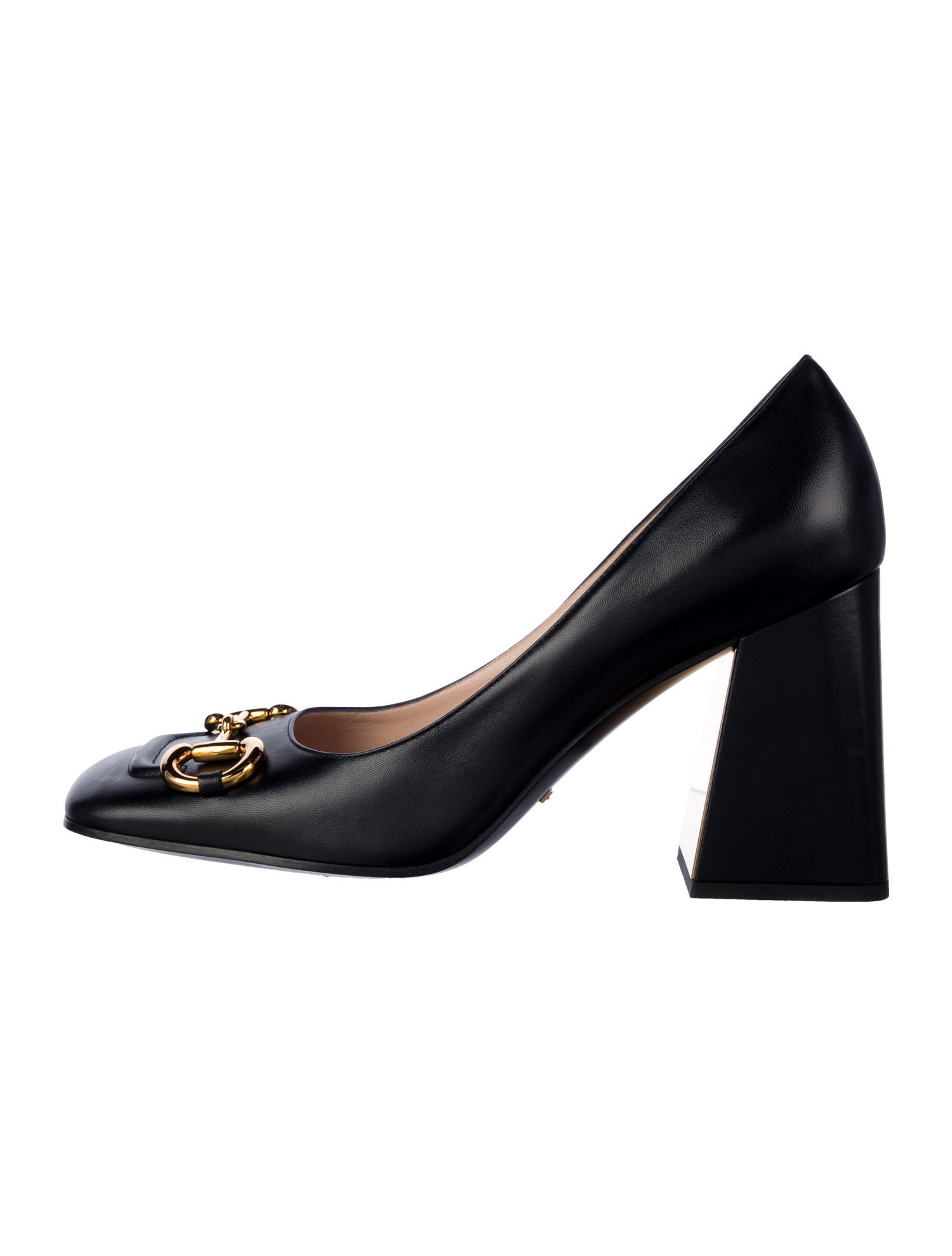 Gucci Horsebit Accent Leather Pumps
