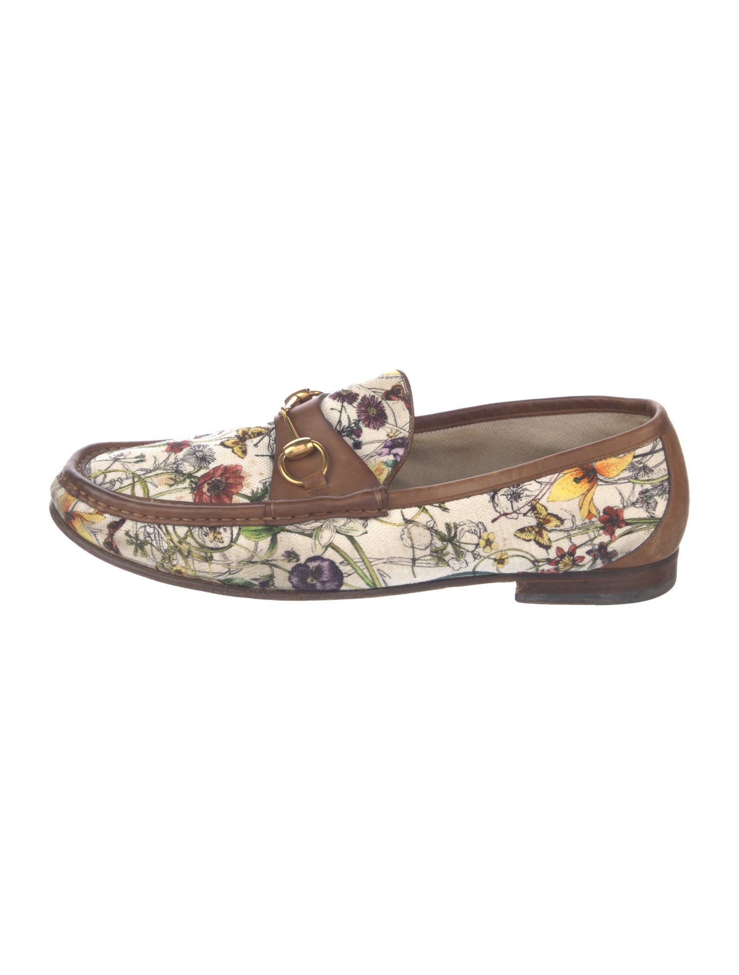 Gucci Vintage Flora Print Loafers