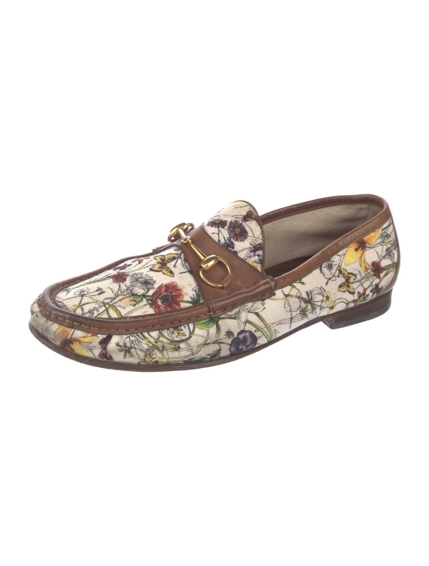 Gucci Vintage Flora Print Loafers