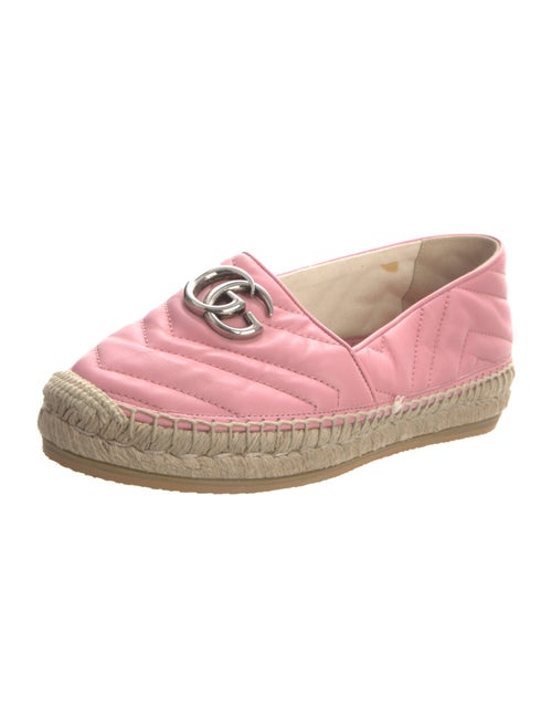 Gucci Double G Logo Leather Espadrilles