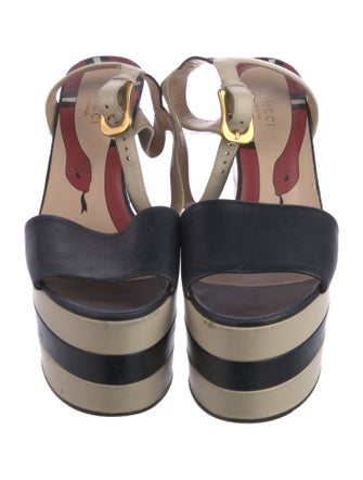 Gucci Kingsnake Leather Sandals