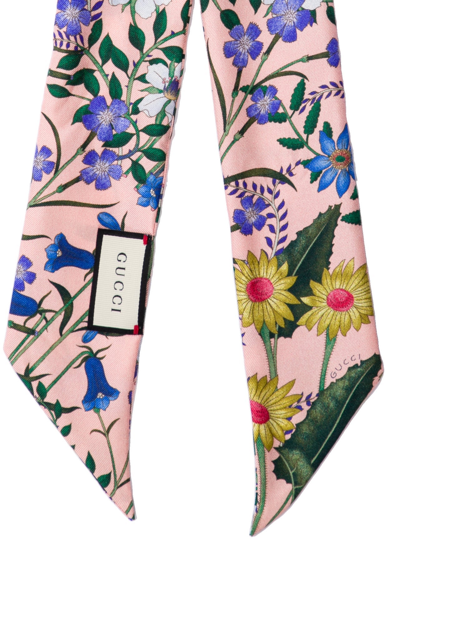 Gucci Silk Floral Print Scarf