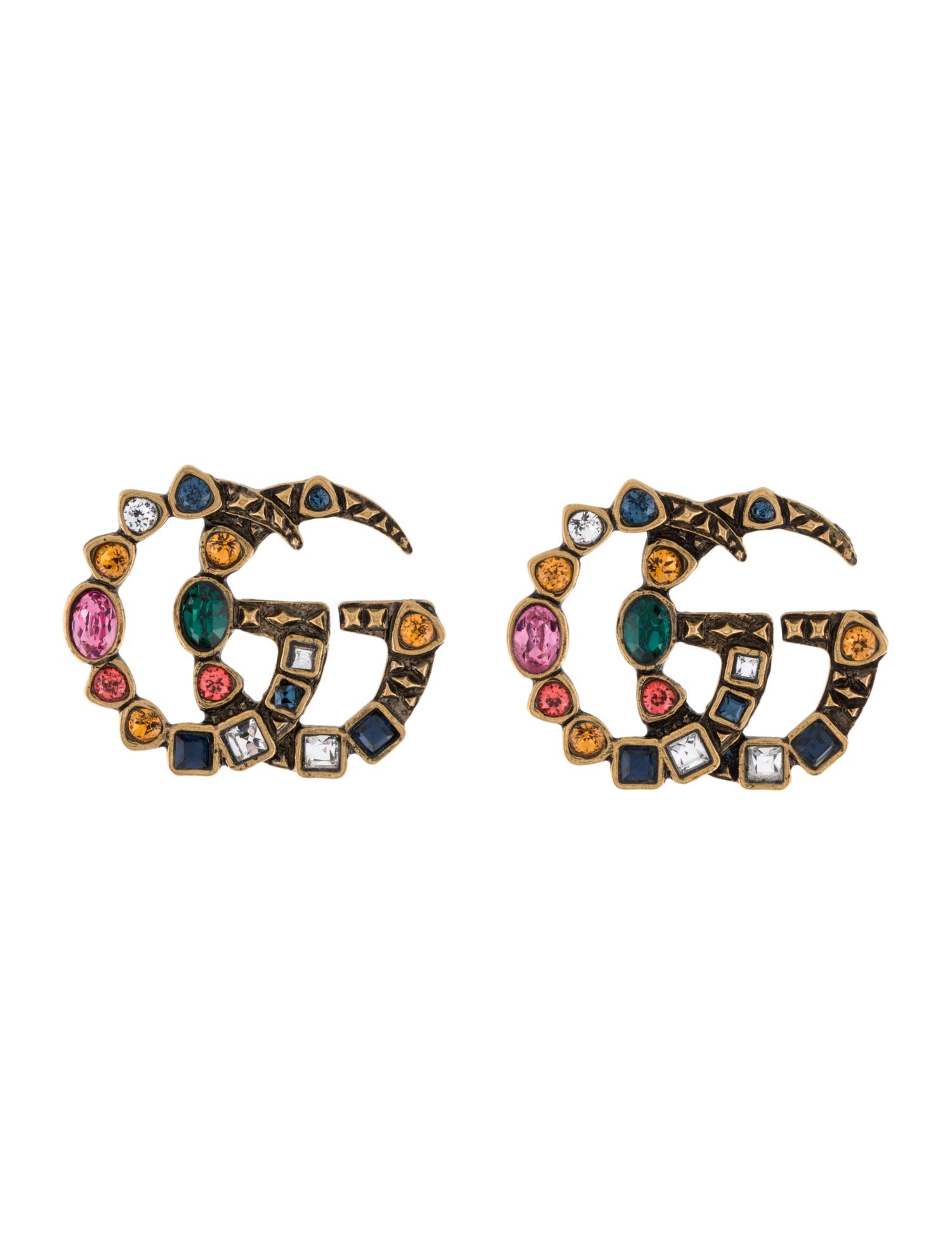 Gucci Cubic Zirconia Double G Clip-On Earrings