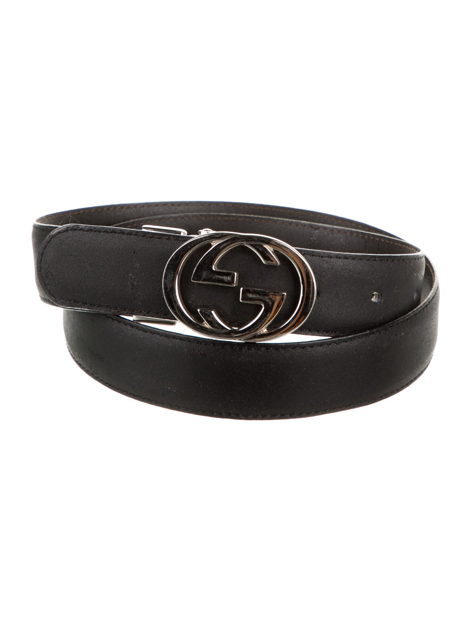 Gucci Interlocking G Logo Leather Belt