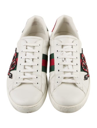 Gucci Ace Embroidered Snake Sneakers