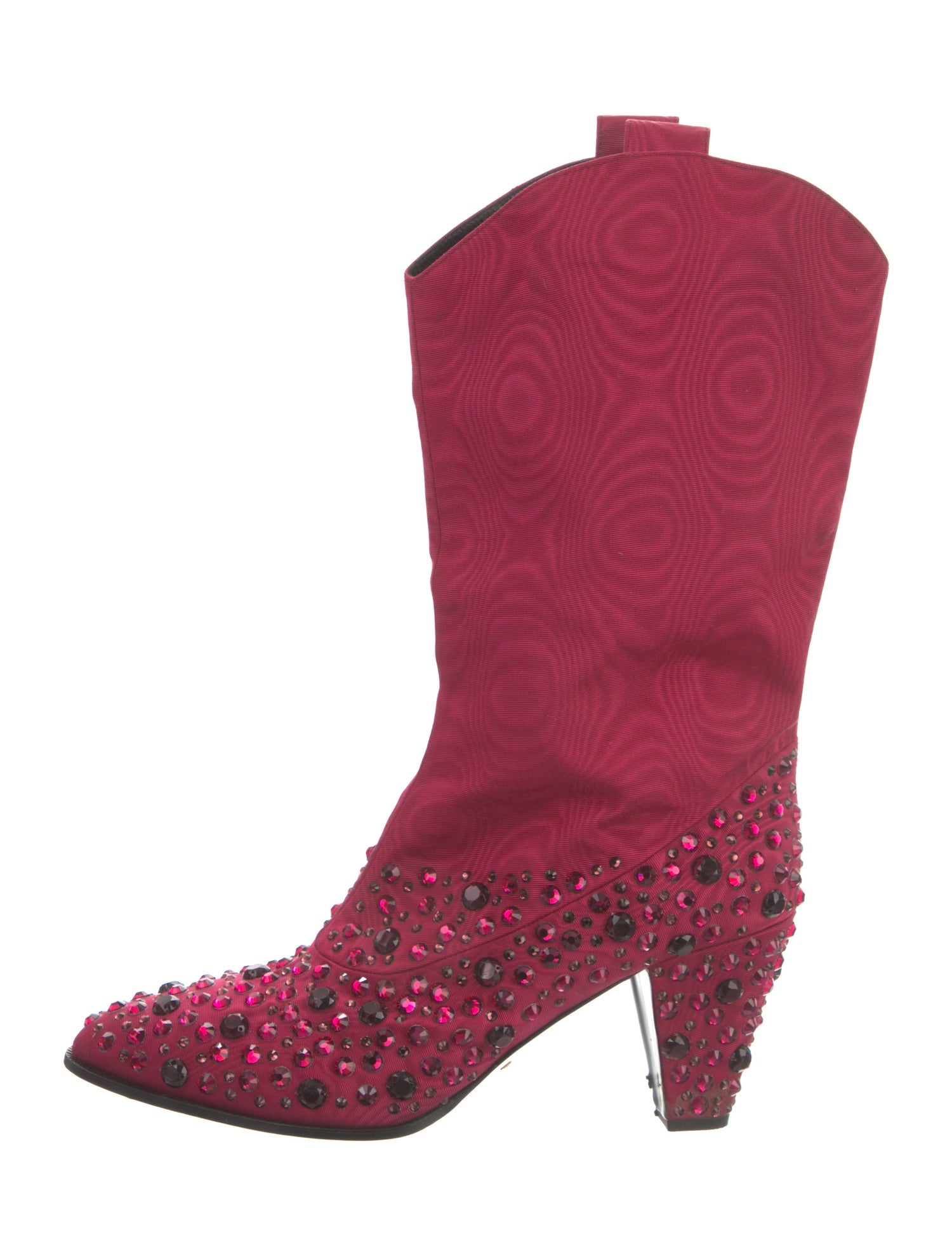 Gucci Crystal Embellishments Western Boots