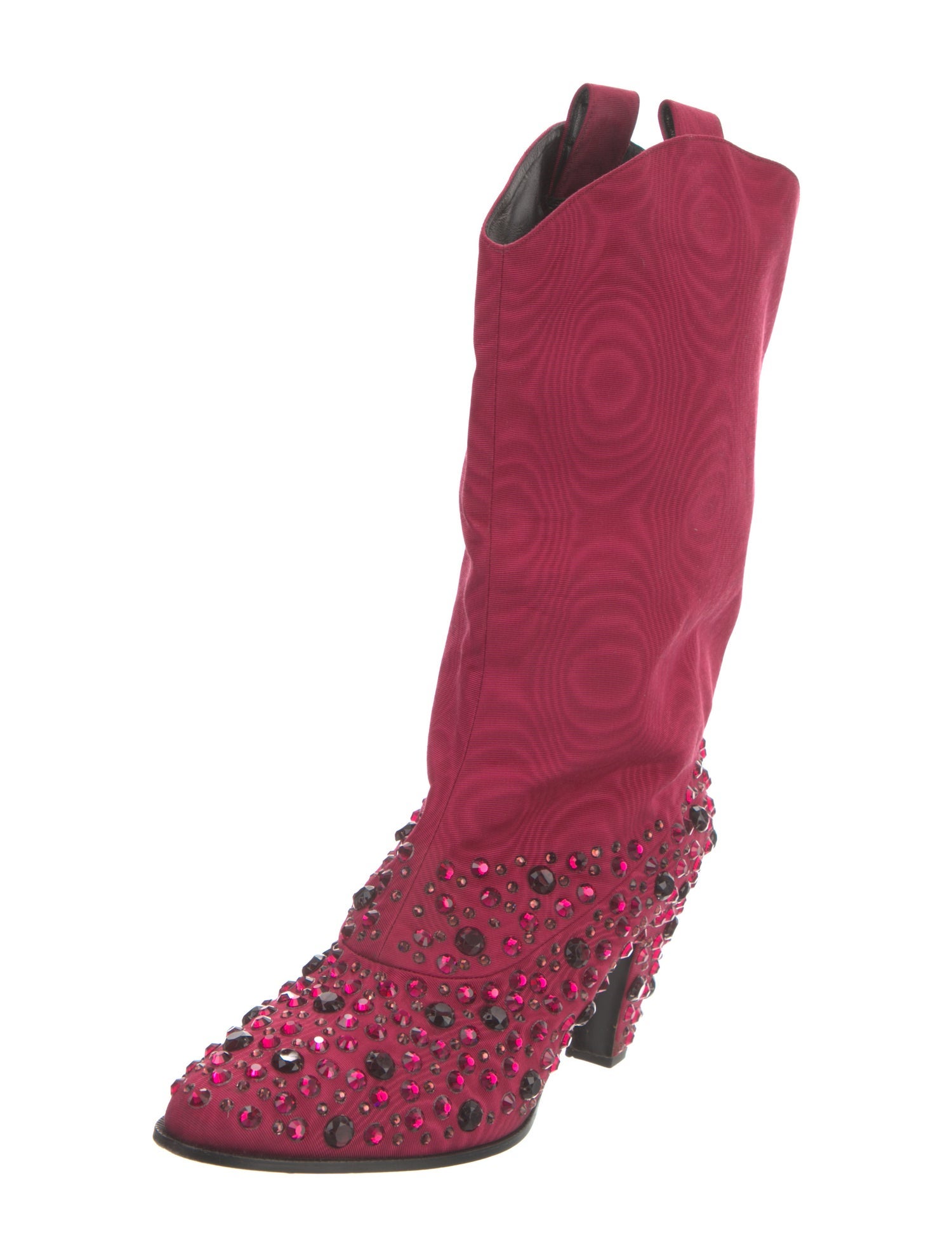 Gucci Crystal Embellishments Western Boots
