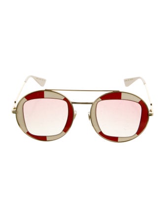 Gucci Bee Accent Aviator Sunglasses