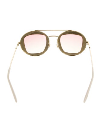 Gucci Bee Accent Aviator Sunglasses