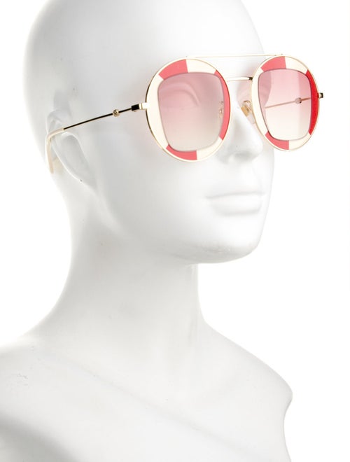 Gucci Bee Accent Aviator Sunglasses