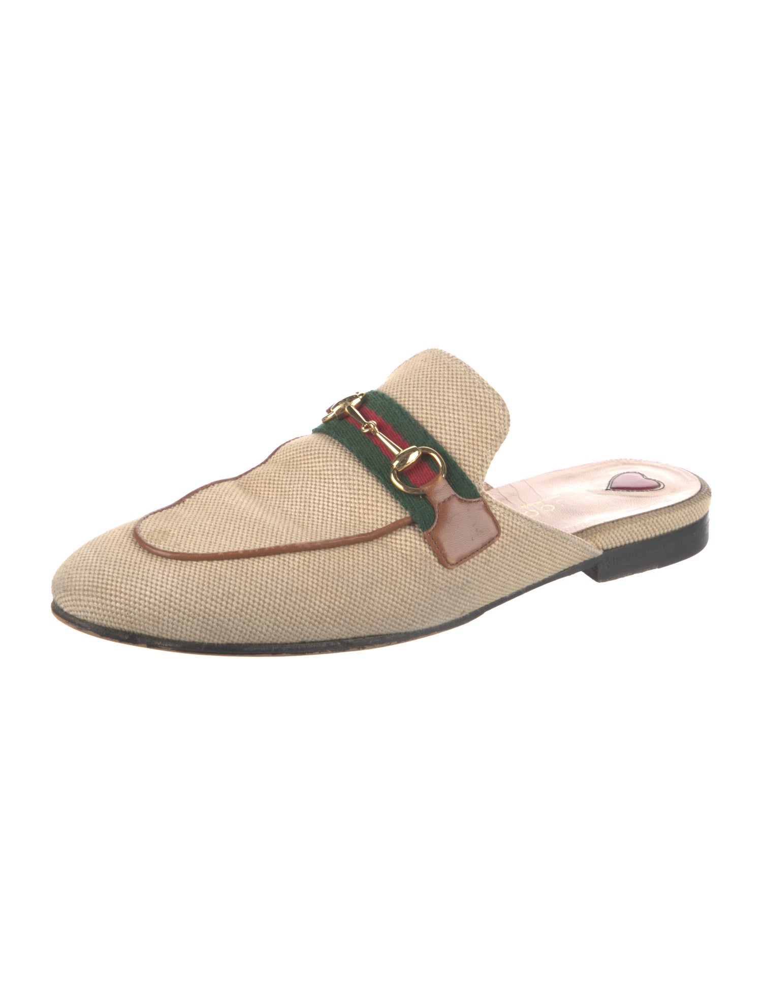 Gucci Web Accent Canvas Mules