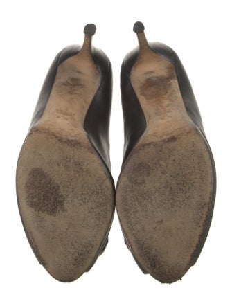 Gucci Horsebit Accent Leather Pumps