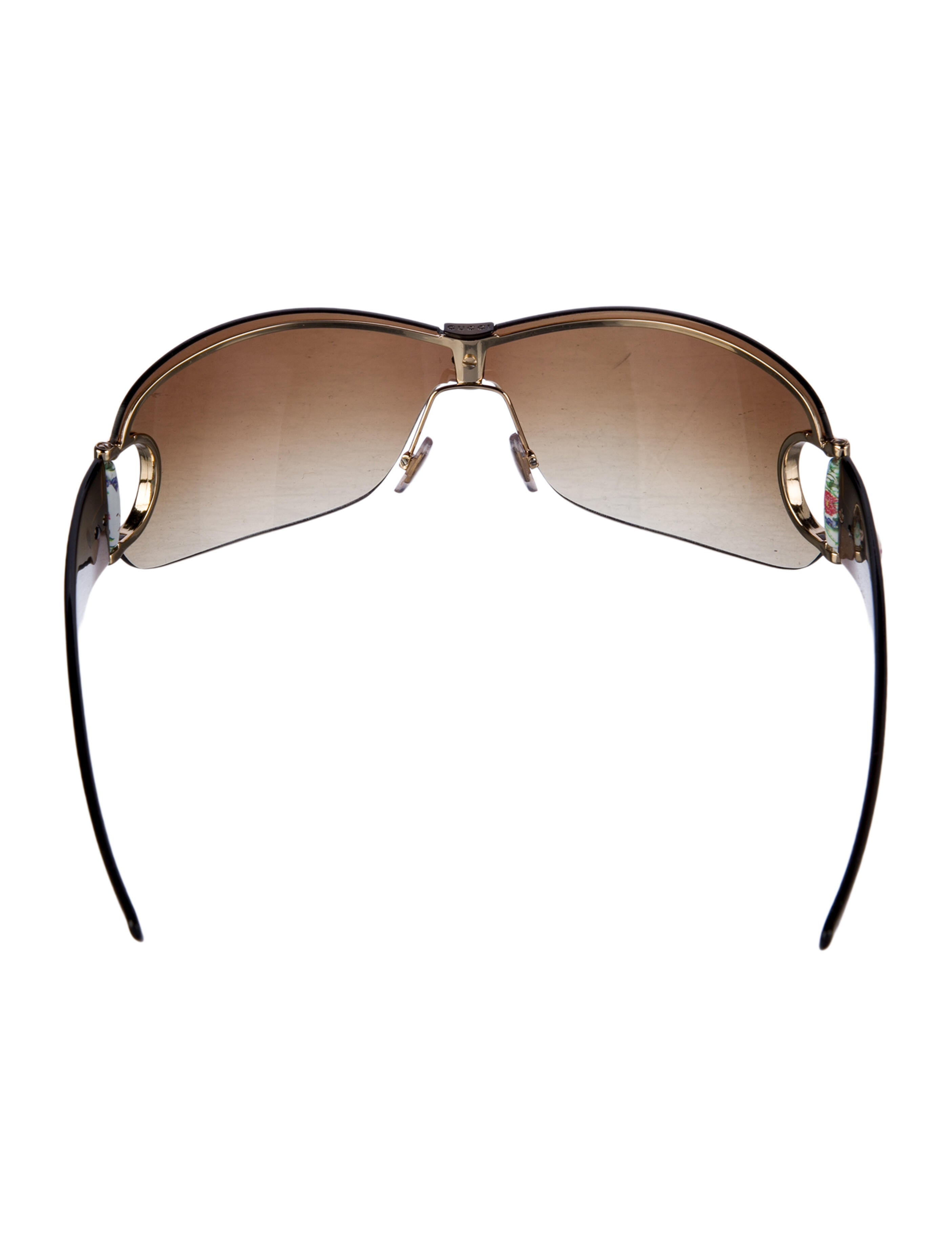 Gucci Interlocking G Logo Shield Sunglasses