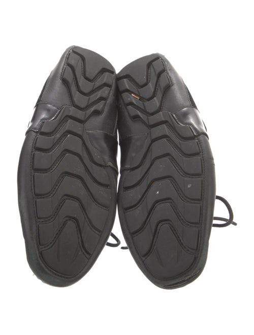 Gucci Web Accent Leather Boat Shoes