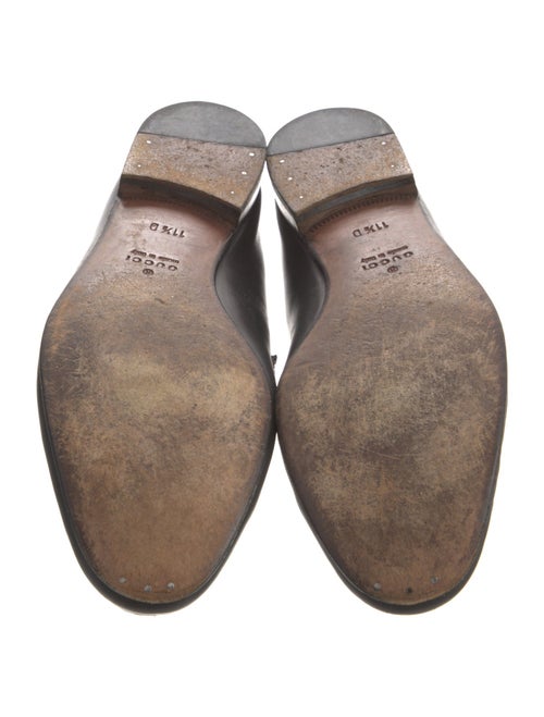Gucci Web Accent Leather Dress Loafers
