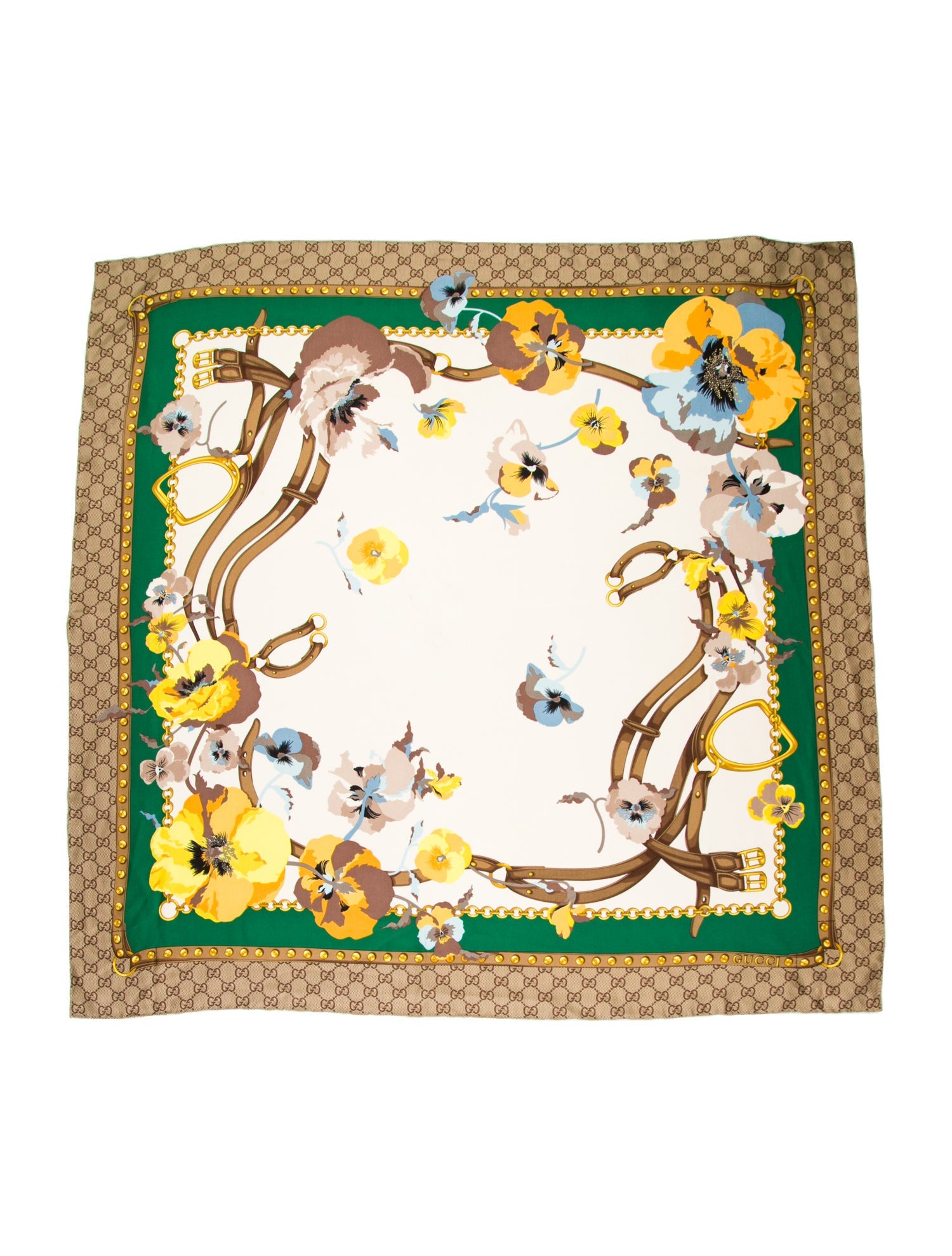 Gucci Silk Blooms Print Scarf