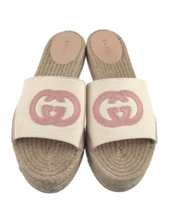 Gucci Interlocking G Logo Canvas Espadrilles