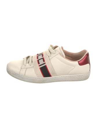 Gucci Web Accent Leather Sneakers