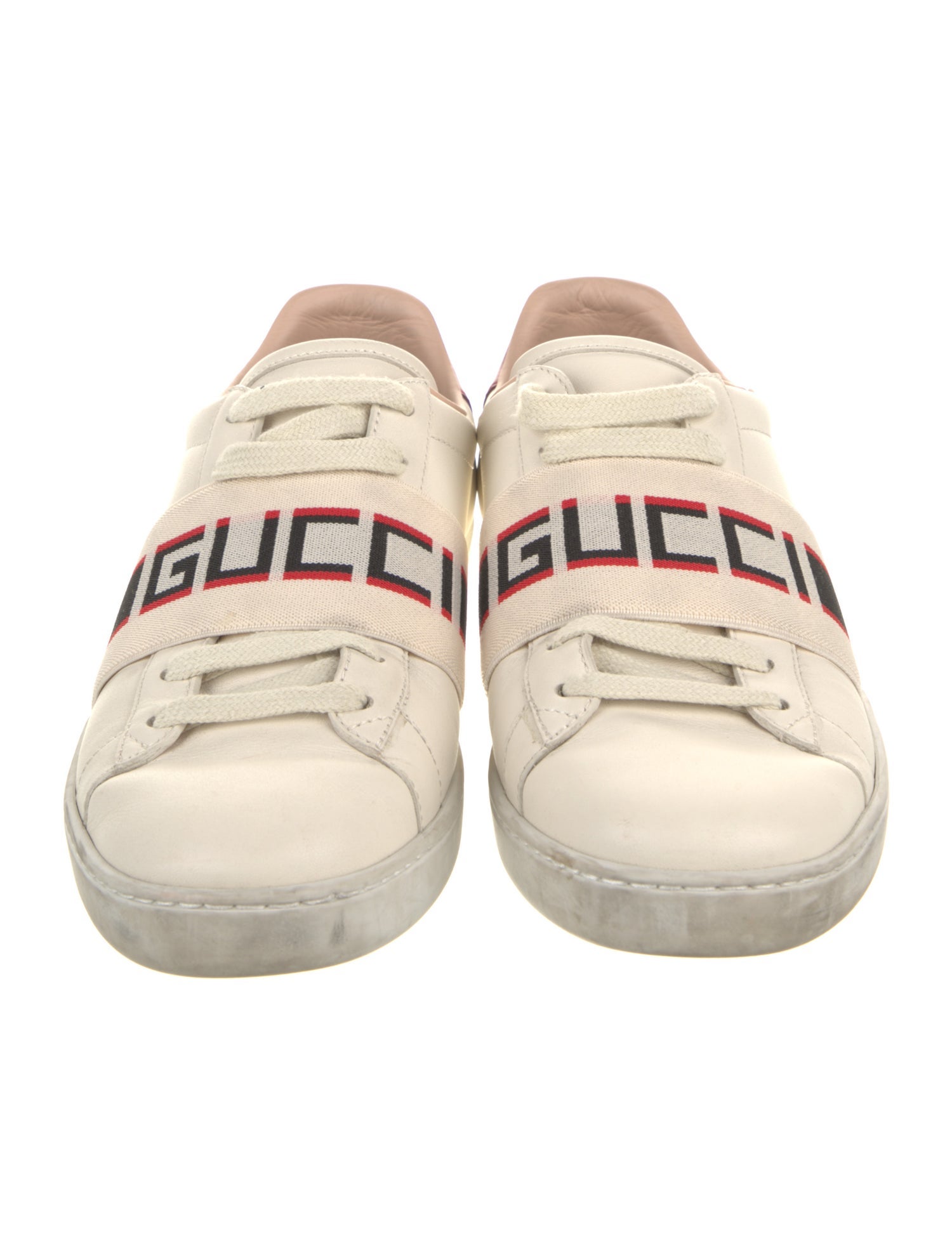 Gucci Web Accent Leather Sneakers