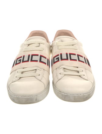Gucci Web Accent Leather Sneakers