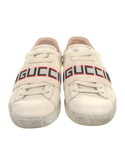 Gucci Web Accent Leather Sneakers