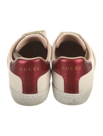 Gucci Web Accent Leather Sneakers