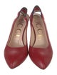 Gucci Sylvie Web Accent Leather Slingback Pumps