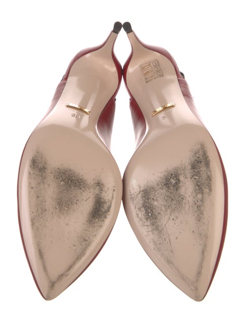 Gucci Sylvie Web Accent Leather Slingback Pumps