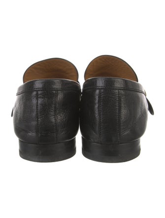Gucci Web Accent Leather Dress Loafers