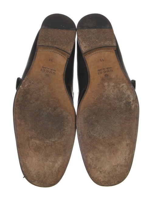 Gucci Web Accent Leather Dress Loafers