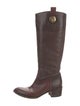 Gucci Interlocking G Logo Leather Riding Boots