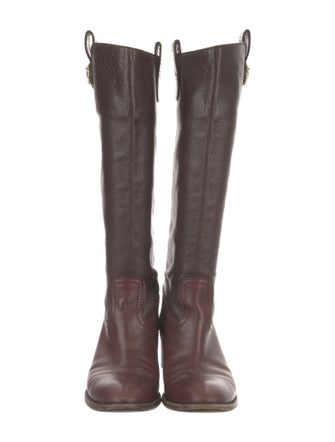 Gucci Interlocking G Logo Leather Riding Boots