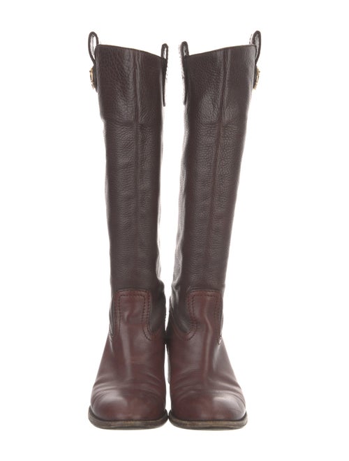 Gucci Interlocking G Logo Leather Riding Boots