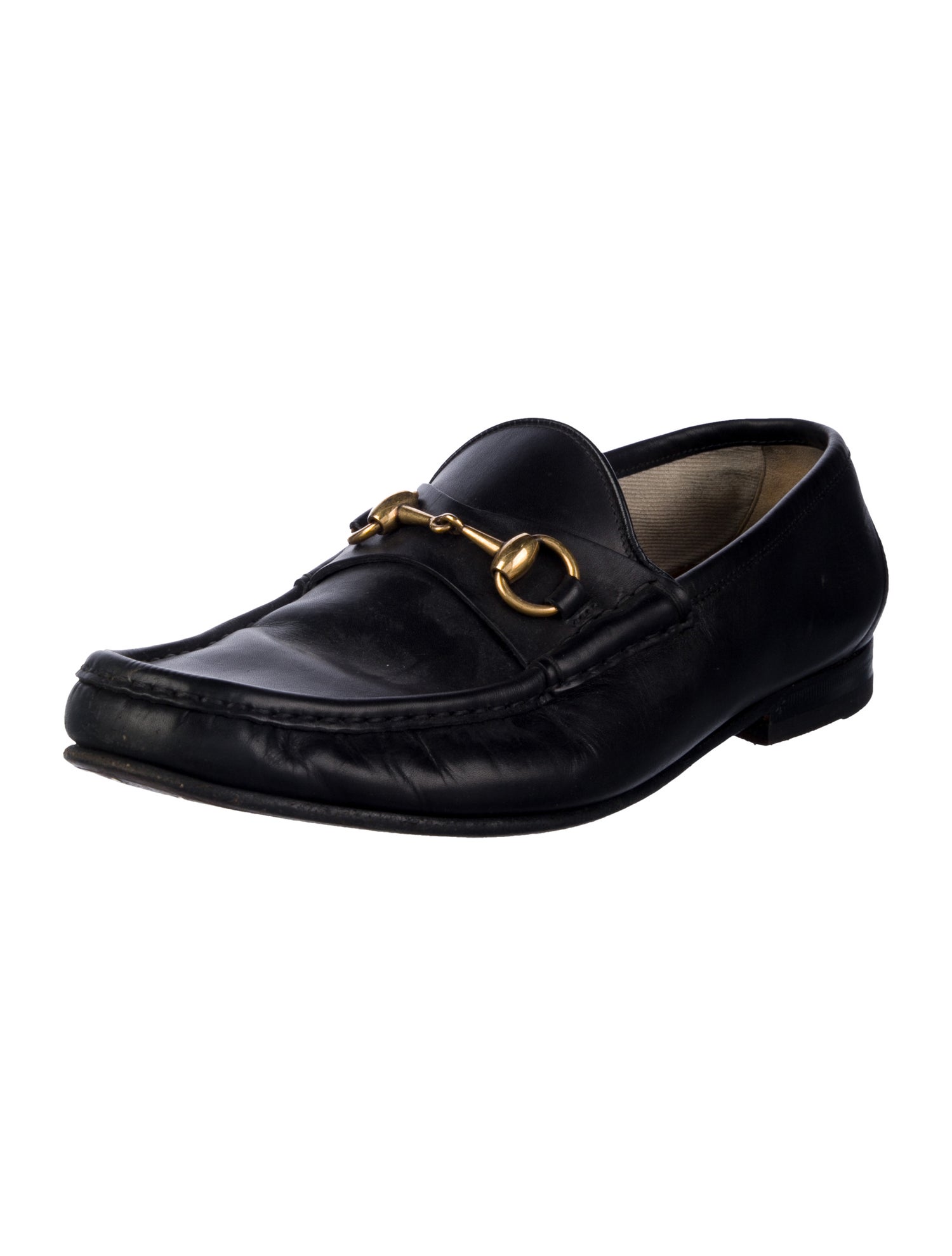Gucci Horsebit Accent Leather Loafers
