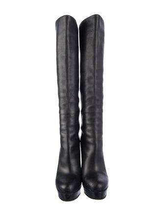 Gucci Interlocking G Logo Leather Boots