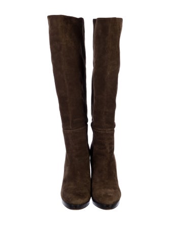 Gucci Bamboo Accent Suede Boots