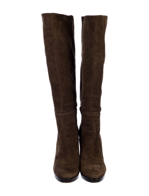 Gucci Bamboo Accent Suede Boots