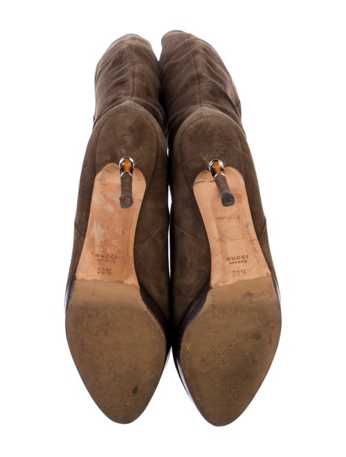 Gucci Bamboo Accent Suede Boots