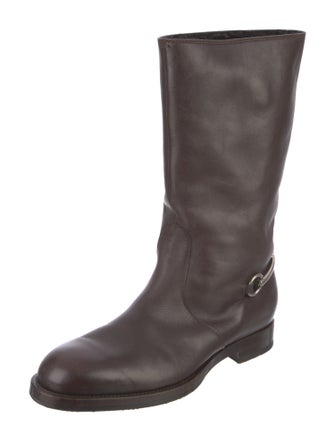 Gucci Horsebit Accent Leather Boots