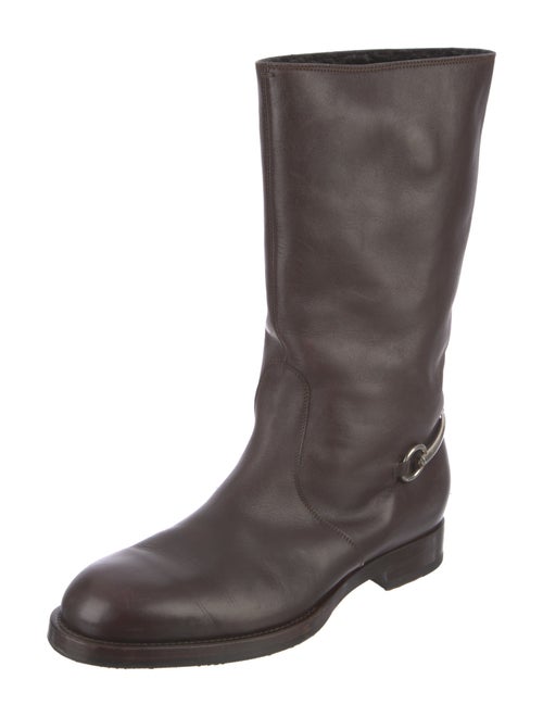Gucci Horsebit Accent Leather Boots