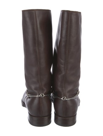 Gucci Horsebit Accent Leather Boots