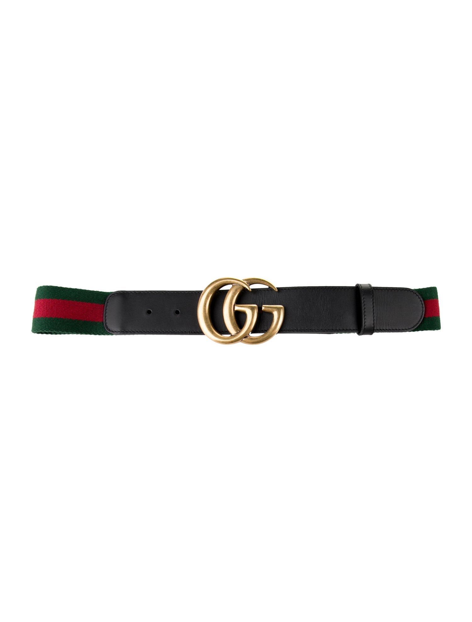 Gucci Web Accent Leather Waist Belt