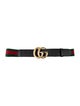 Gucci Web Accent Leather Waist Belt