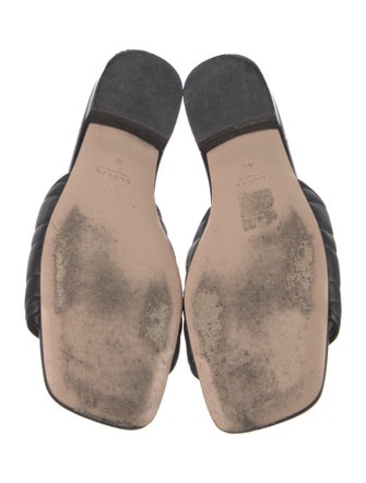Gucci Double G Logo Leather Slides