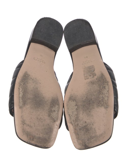 Gucci Double G Logo Leather Slides