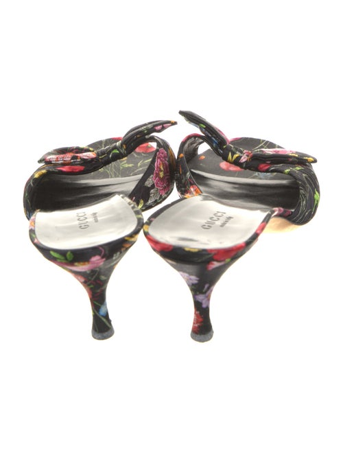 Gucci Flora Print Bow Accents Slides
