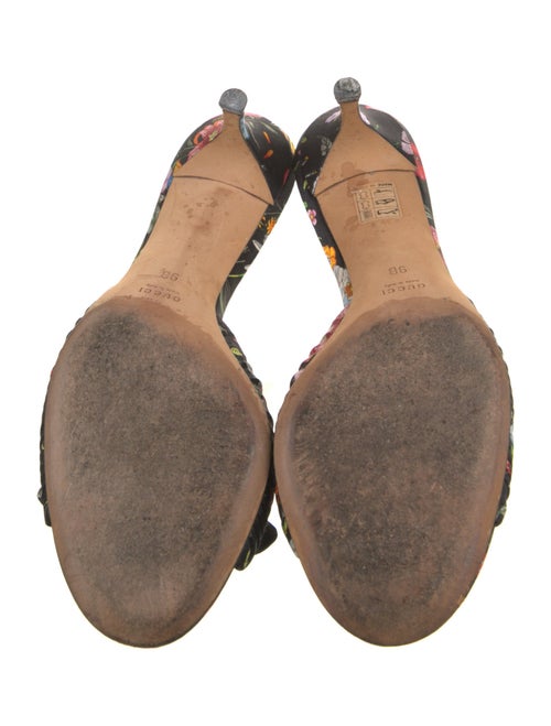 Gucci Flora Print Bow Accents Slides