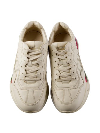 Gucci Web Accent Leather Sneakers