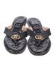 Gucci Interlocking G Logo Leather Slides